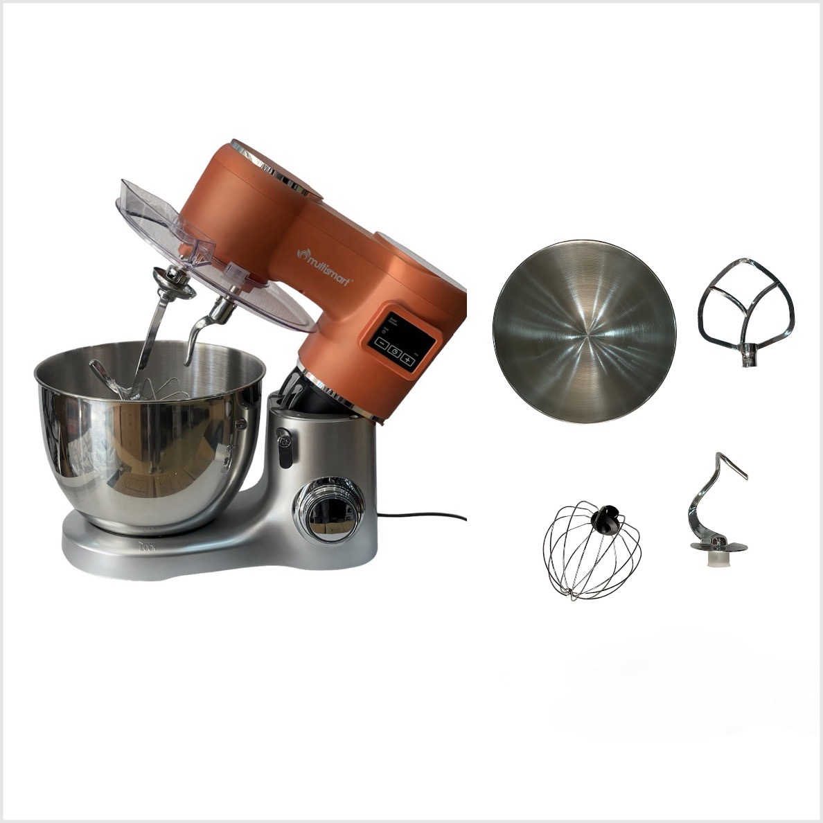 عجان pétrin multismart double crocher afficheur 1500w 8L 4