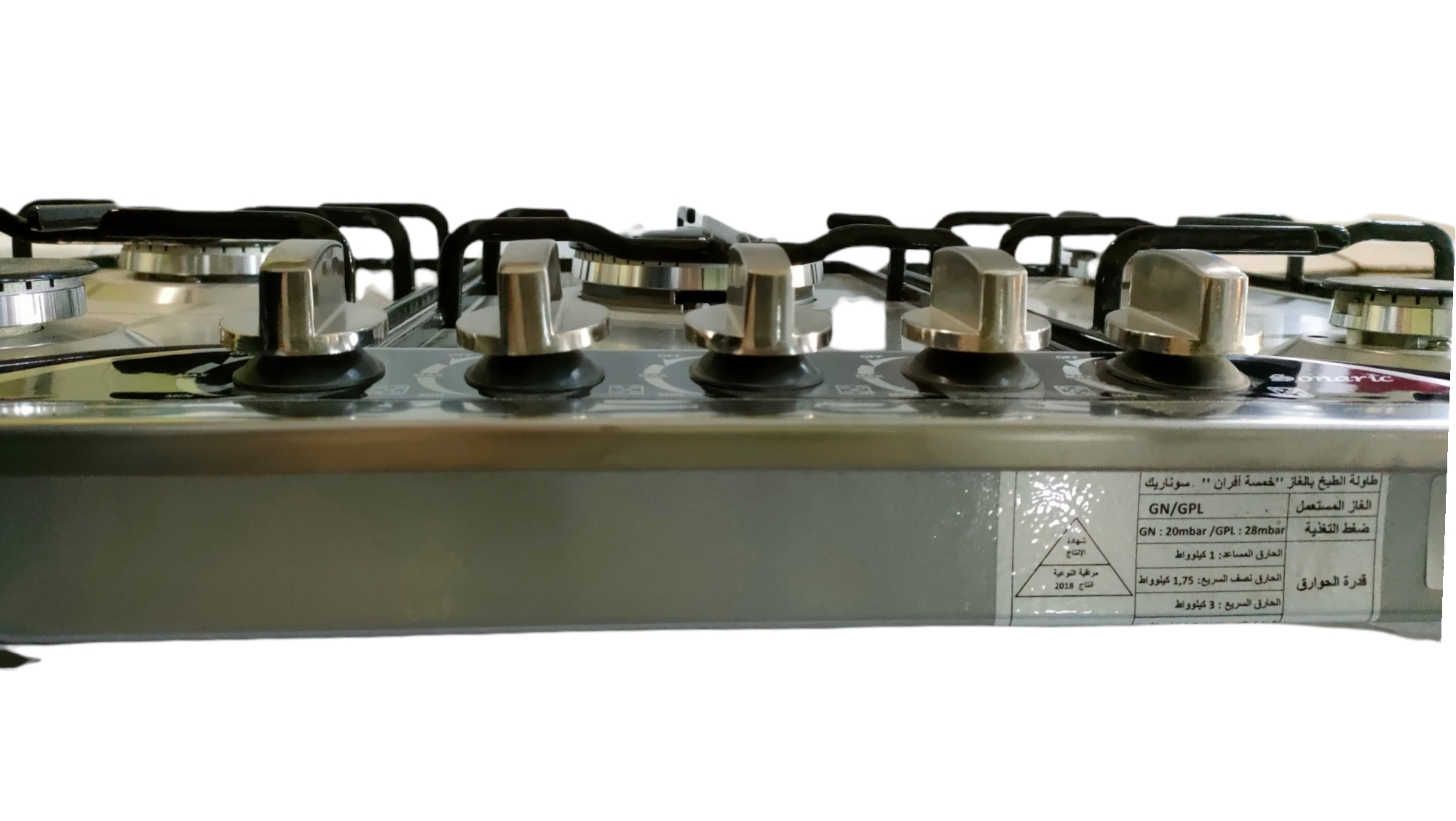 طاولة طبخ 5 شعلات plaque chauffante sonaric 5f inox 5