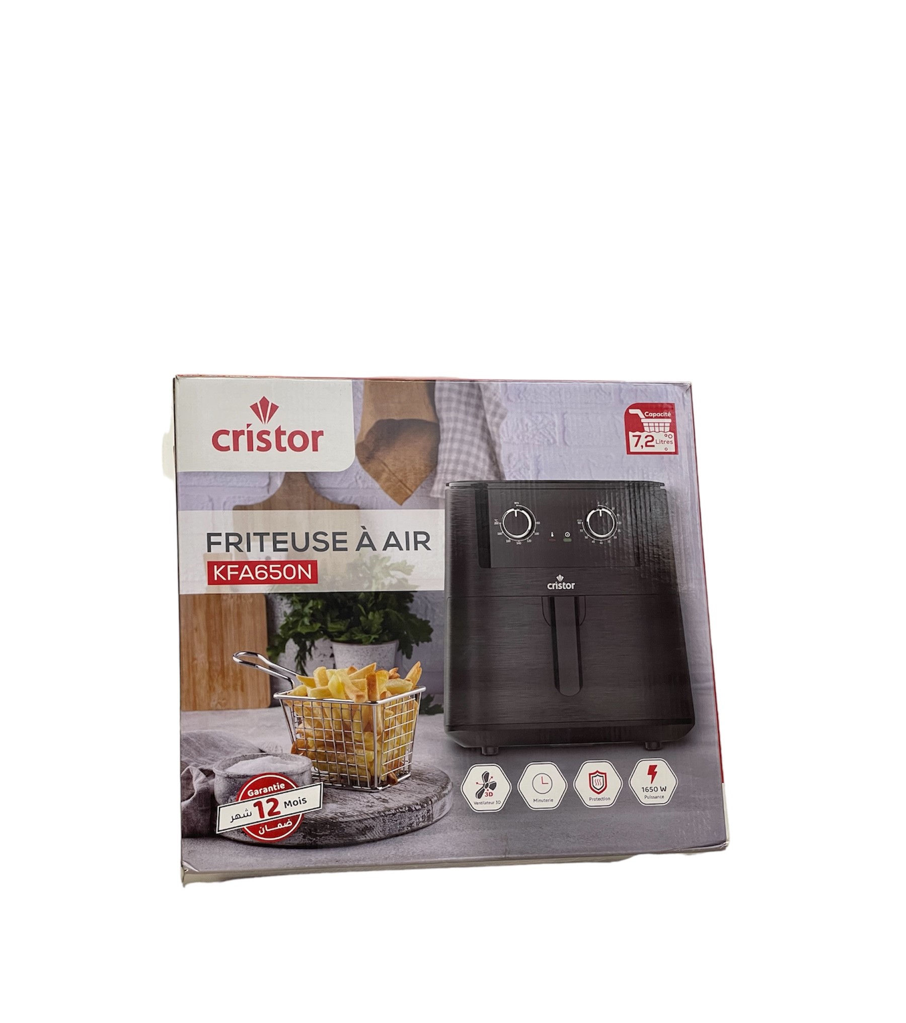 مقلاة هوائية رقمية friteuse cristor noir 7,2 L 2