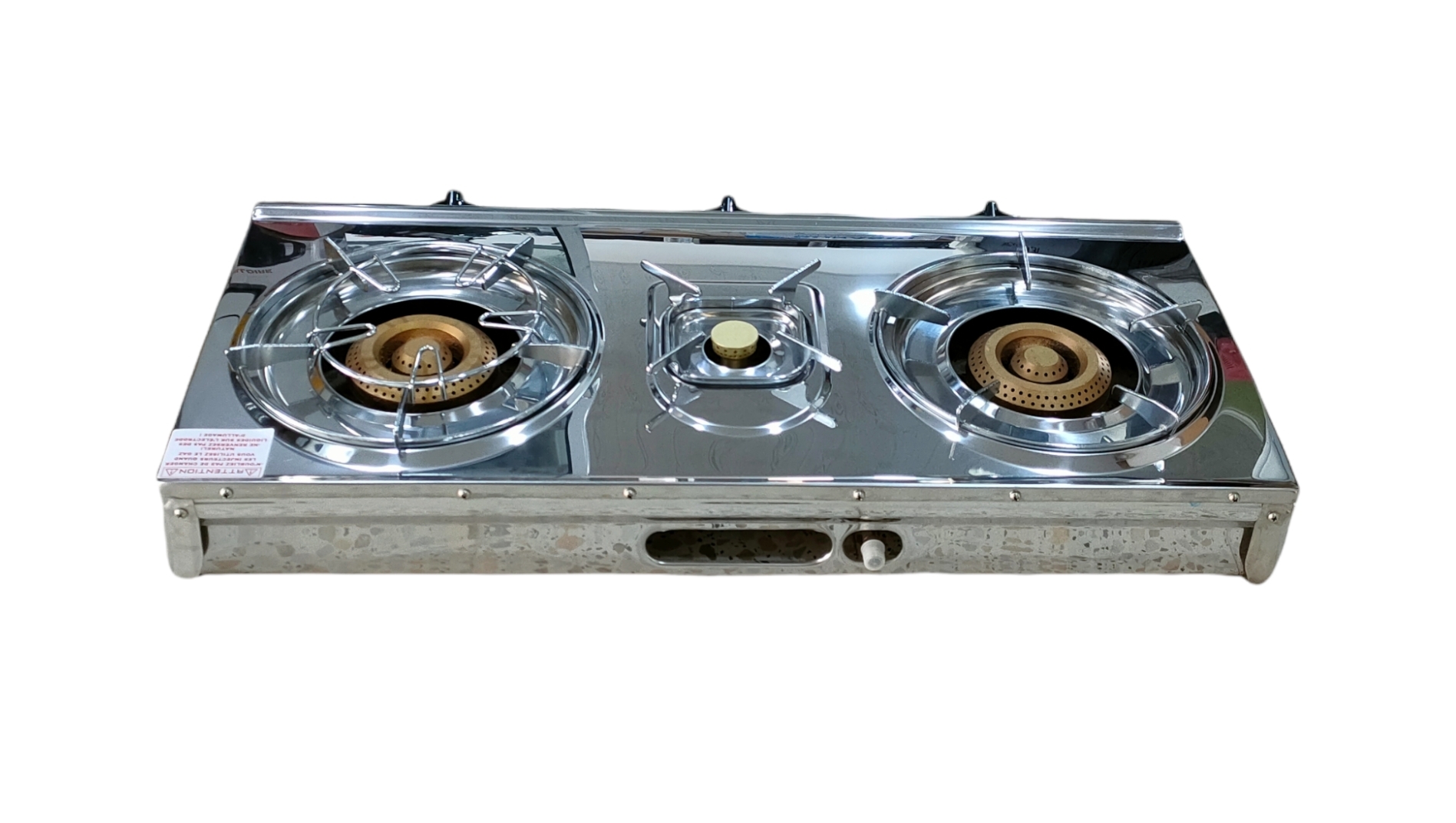 فرن الغاز 3 شعلات gaz new star cobra 03F INOX 4
