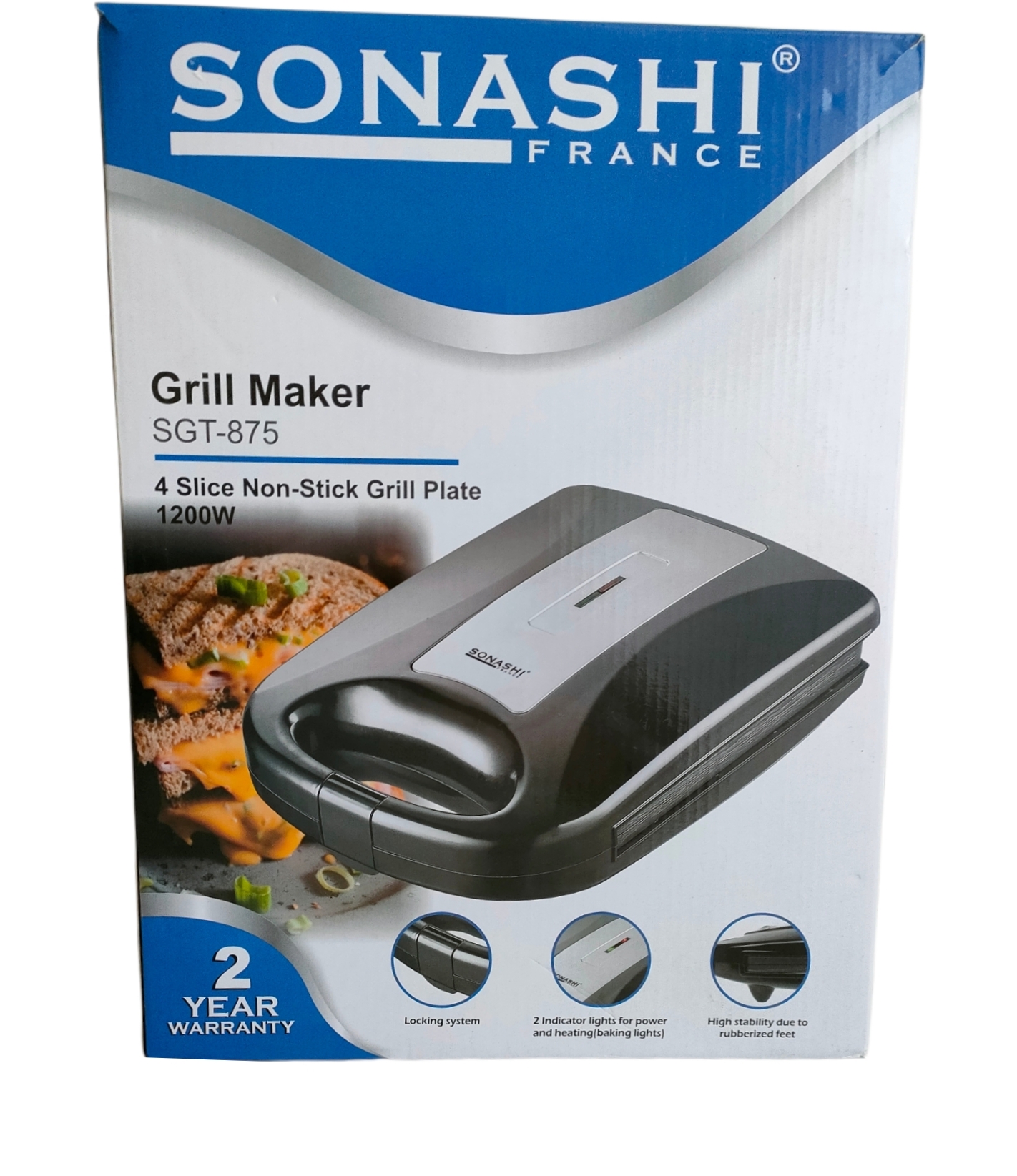 شواية كهربائية panineuse Sonashi SGT-875 4