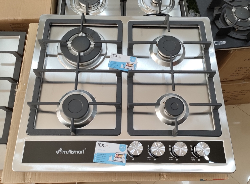 طاولة المطبخ 4 شعلات Plaque chauffante multismart inox fonte thermocouple tabouna
