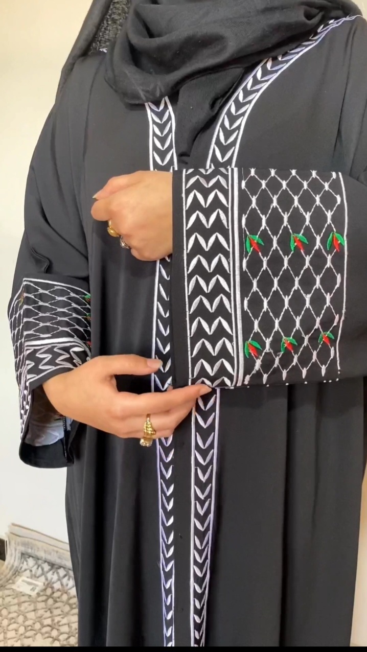 العباية الكوفية الفلسطينية abaya kuffyiah