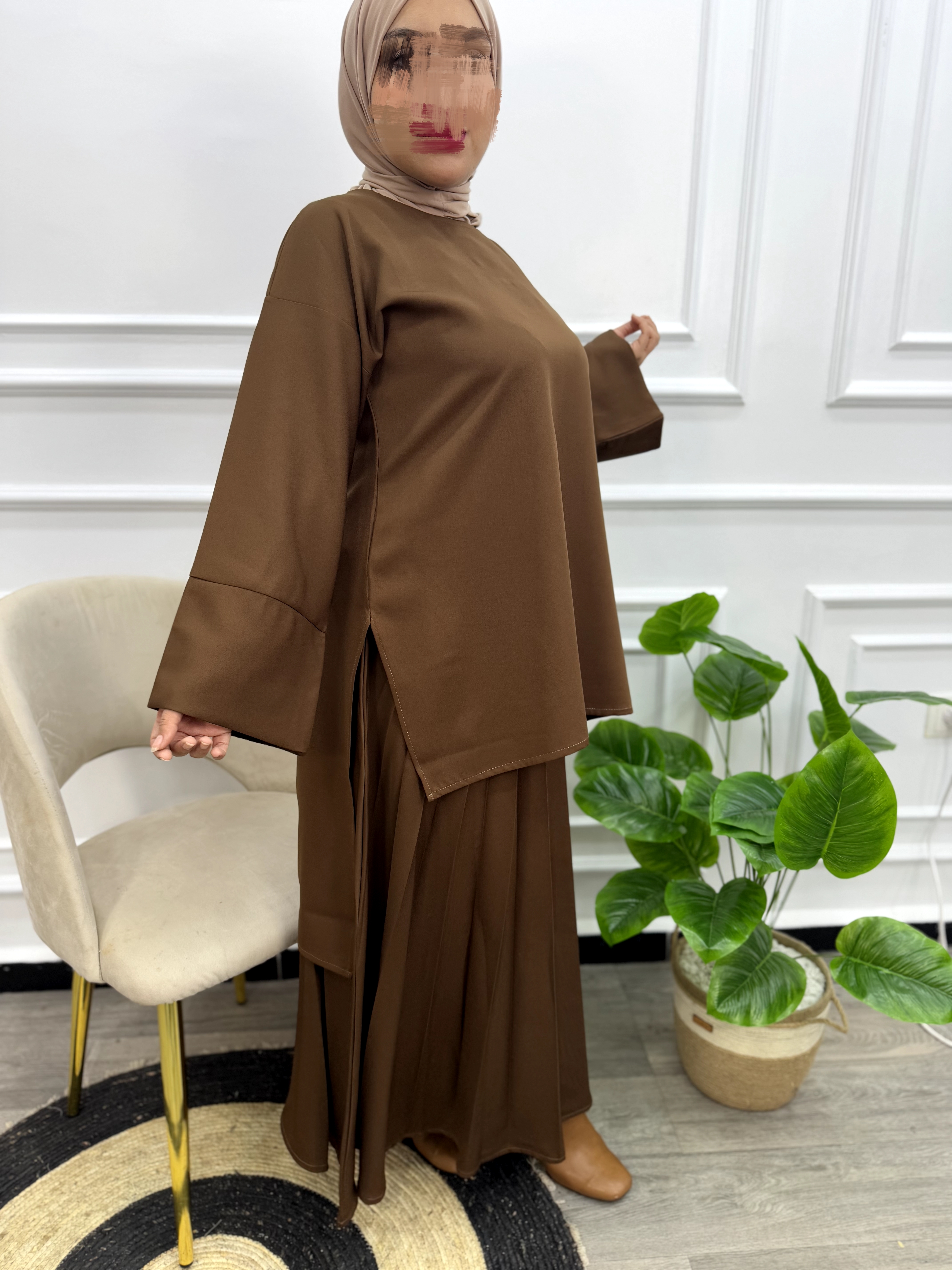 روب بقطعتين جيب بليسي مع رداء 5