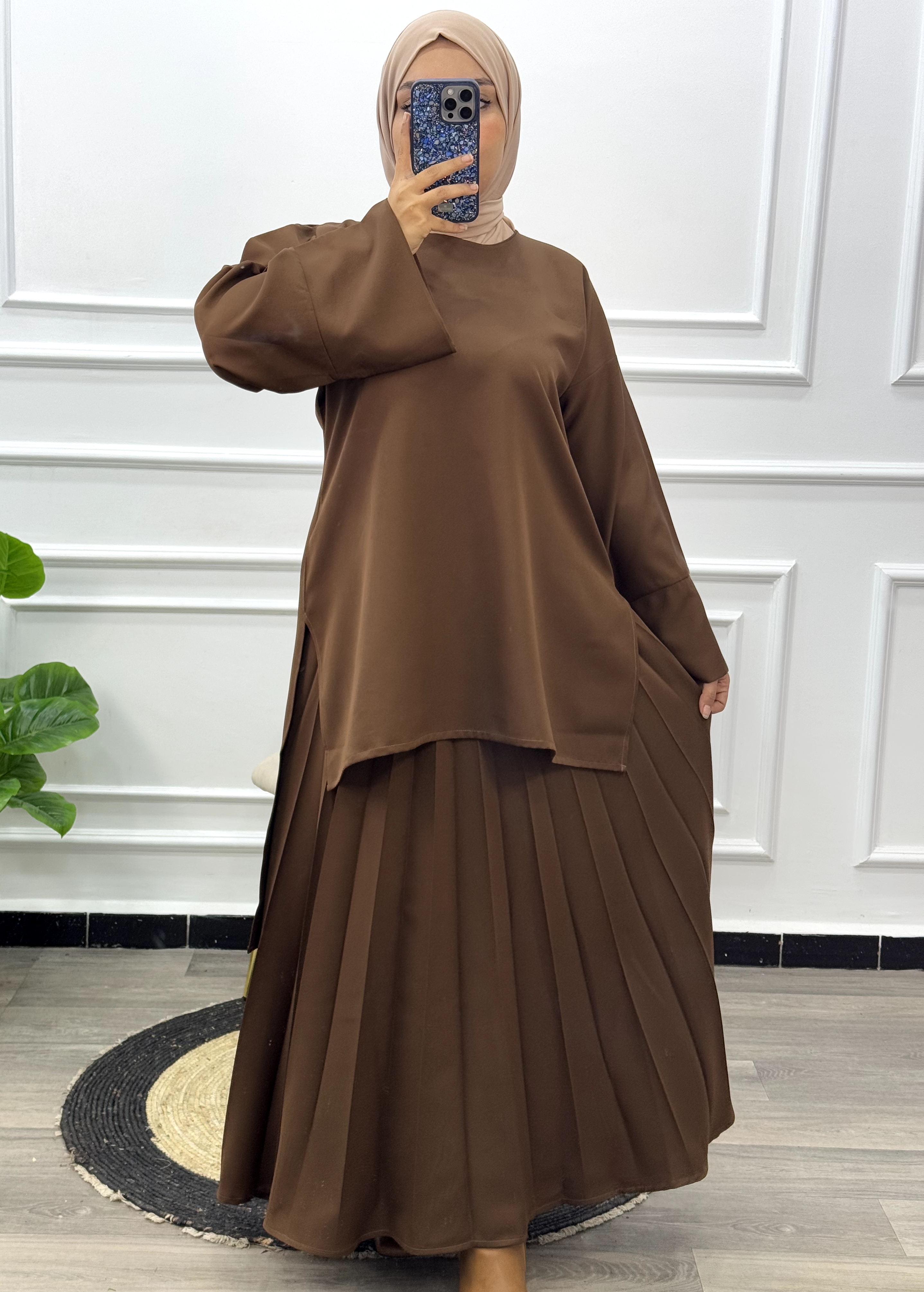 روب بقطعتين جيب بليسي مع رداء 3