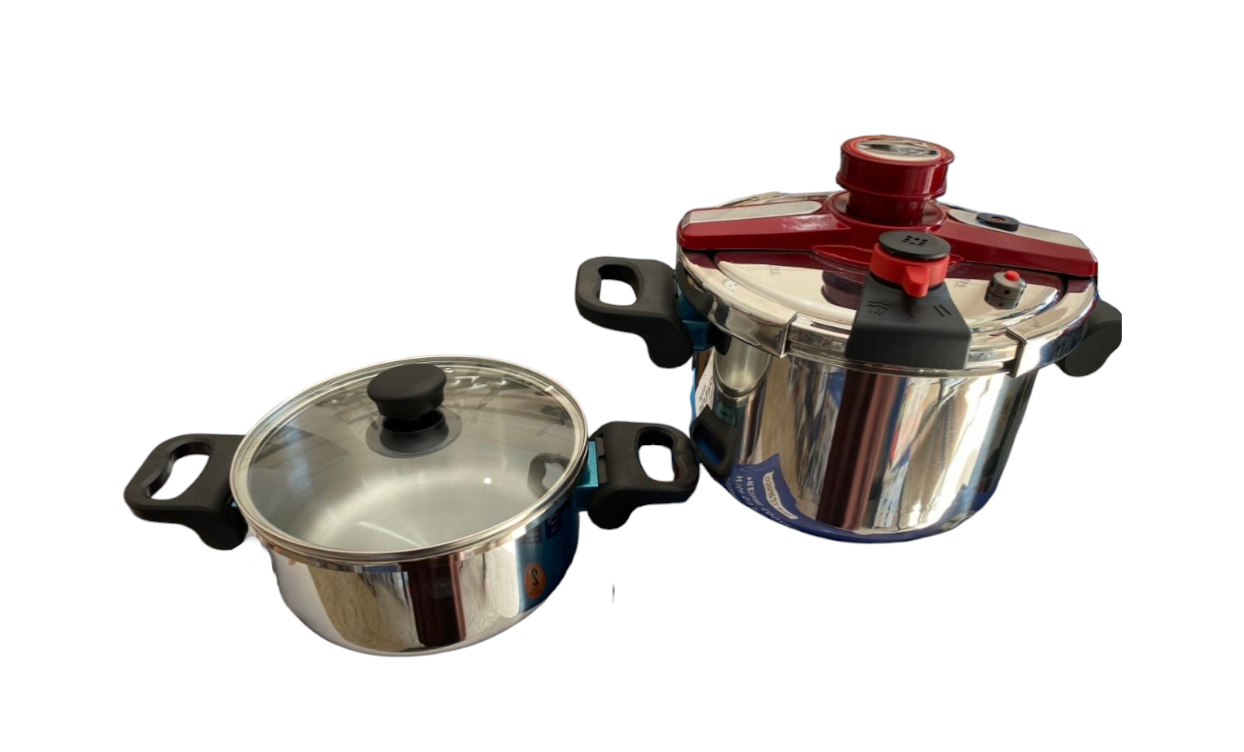 Cocotte 6+4L 3psc forsa inox طنجرة الطهي 4