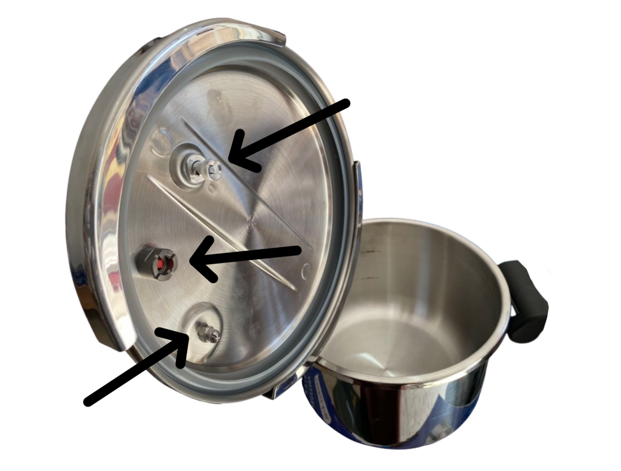 Cocotte 6+4L 3psc forsa inox طنجرة الطهي 3