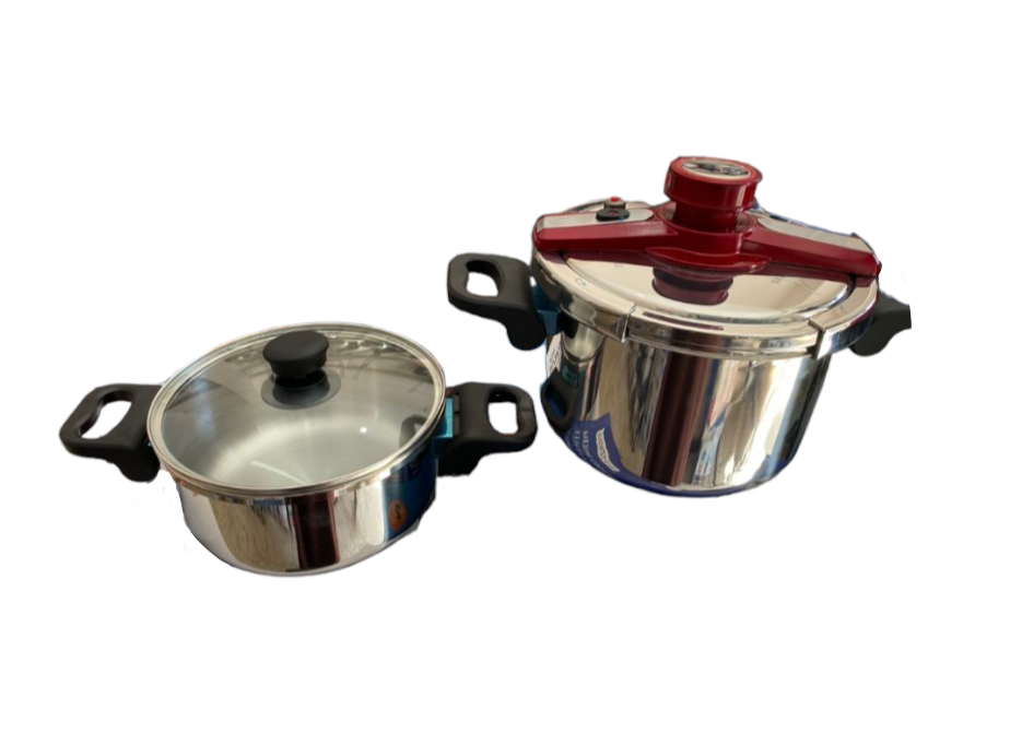 Cocotte 6+4L 3psc forsa inox طنجرة الطهي 2