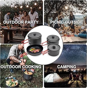 Camping cooking set 4 pieces 6