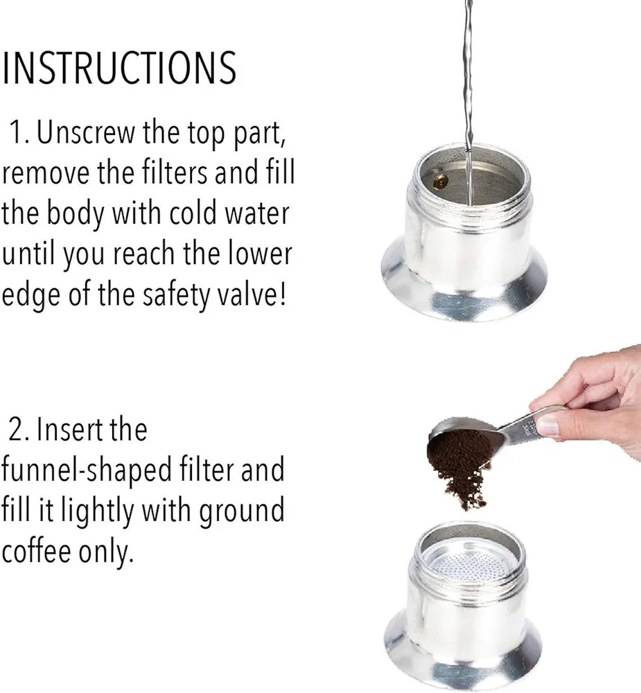 Portable Coffee Maker, Aluminum Cooker 50mL 5