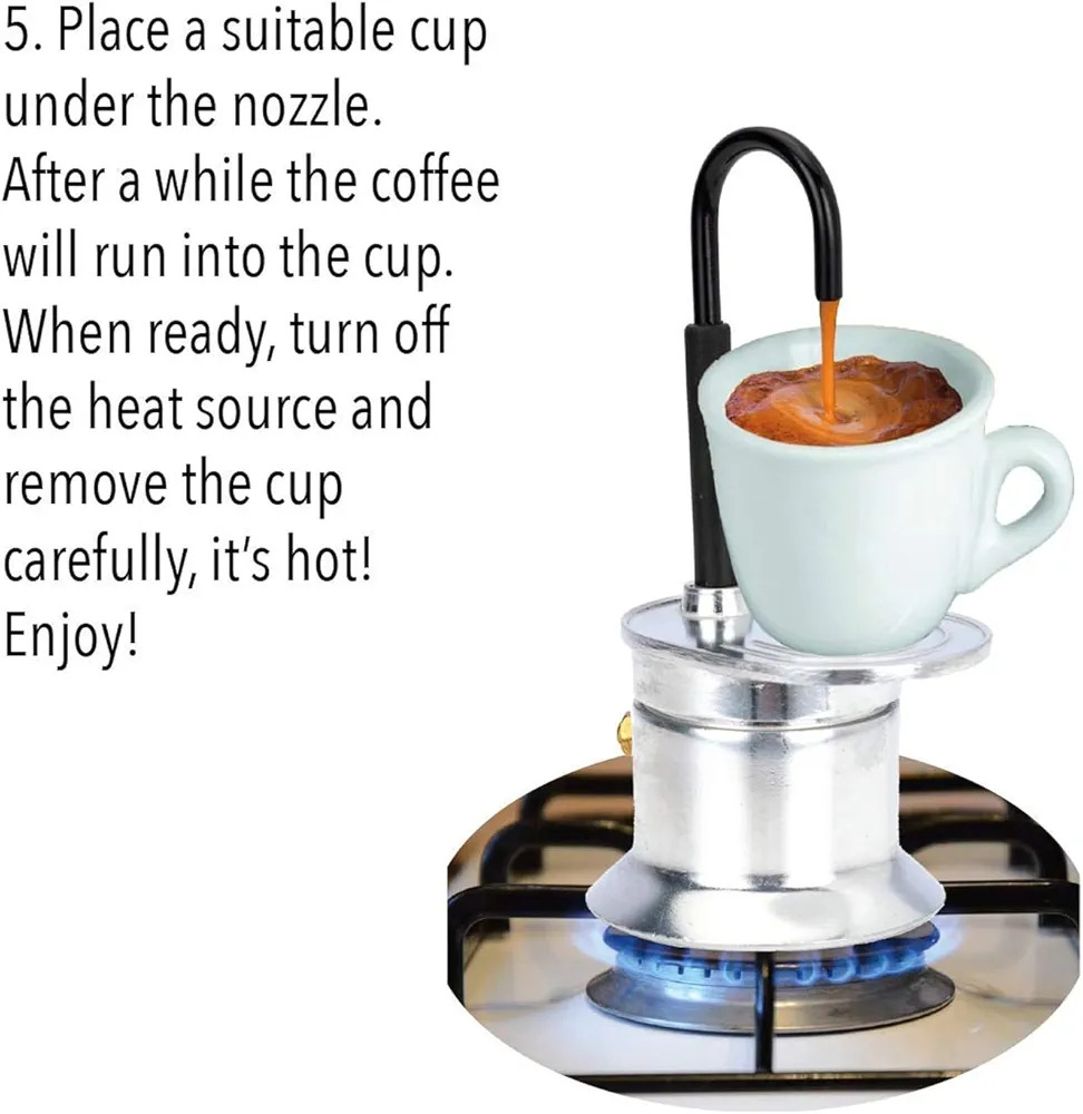Portable Coffee Maker, Aluminum Cooker 50mL 7