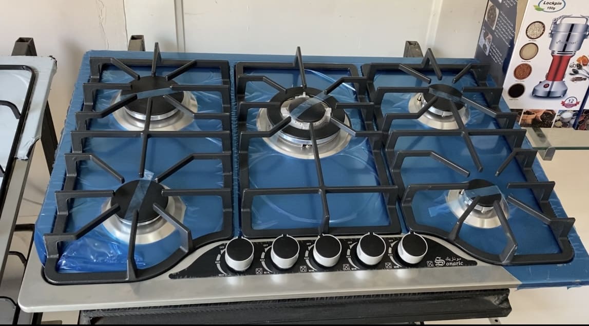 Plaque sonaric inox fonte  طاولة المطبخ 5 شعلات