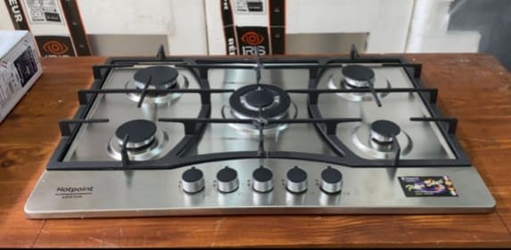 Plaque de cuisson Ariston inox fonte 5F 2psc طاولة المطبخ اريسطون 5 شعلات